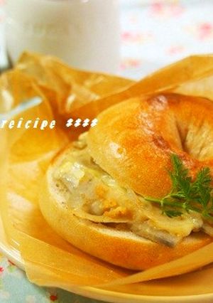 レンコンとチーズの和風ベーグルサンド-レシピのメイン写真