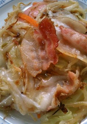 カット野菜とお餅の重ね焼き-レシピのメイン写真