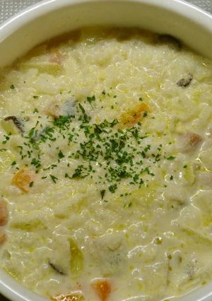 ホットミルクでおひとり様の簡単リゾット-レシピのメイン写真
