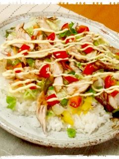 簡単おいしい!焼きサバのサラダ寿司-レシピのメイン写真