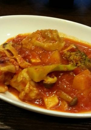 あっという間♪鶏肉トマト煮込み-レシピのメイン写真