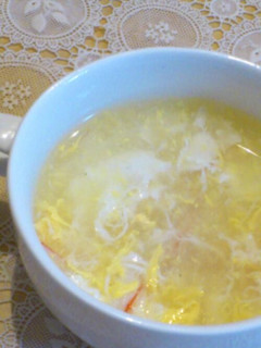 ふんわり卵♥カニカマ入り中華スープ-レシピのメイン写真