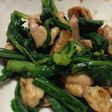 鶏と春菊の柚子胡椒ポン酢