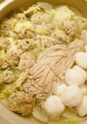 鶏だんご鍋-レシピのメイン写真
