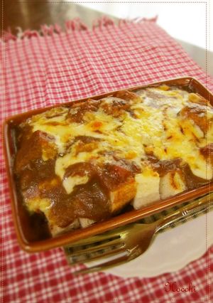 -リメイク-翌日カレーでぱんグラタン♪-レシピのメイン写真