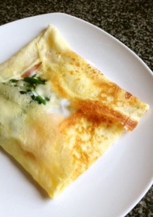 甘くないクレープ（朝食やランチ用）-レシピのメイン写真