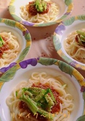 ミートソースをジャージャー麺にリメイク！-レシピのメイン写真