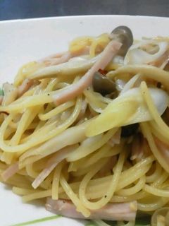 ネギとしめじの和風ペペロンチーノ-レシピのメイン写真