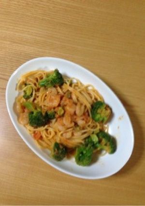 海老とブロッコリーのトマトクリームパスタ-レシピのメイン写真