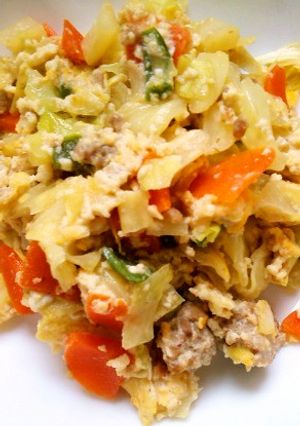 減塩食☆豆腐とちくわとひき肉の野菜炒め-レシピのメイン写真