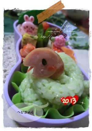 ぐるぐるヘビちゃん弁～♪-レシピのメイン写真