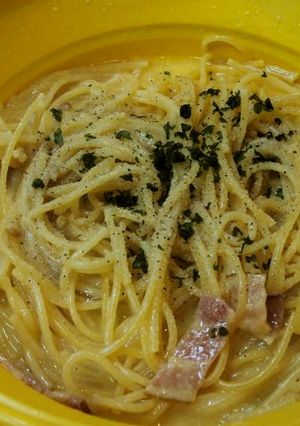 レンジで簡単カルボナーラ(1/18追記)-レシピのメイン写真