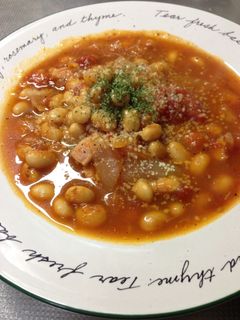 【糖質制限】大豆メインのトマトスープ-レシピのメイン写真