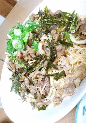 超絶☆簡単♪そうめんの肉＆きのこ炒め-レシピのメイン写真