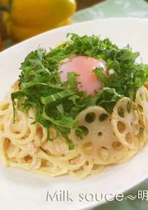 ホットミルクソースの明太子パスタ-レシピのメイン写真