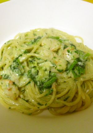 ☆エビ入りホウレン草のクリームパスタ☆-レシピのメイン写真