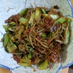 A picture of 大根の葉っぱとジャコのおつまみ♪.