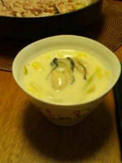 牡蠣と白菜の豆乳スープ-レシピのメイン写真