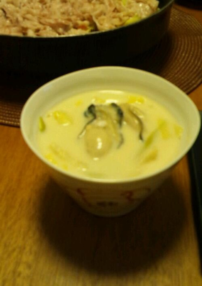 牡蠣と白菜の豆乳スープ-レシピのメイン写真