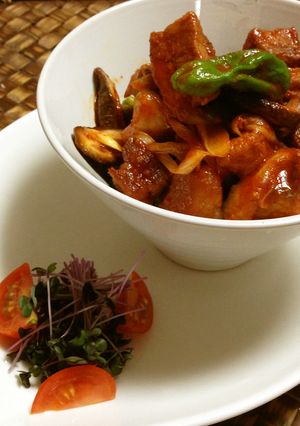 韓国家庭料理❀豚ばら肉の甘辛炒め-レシピのメイン写真