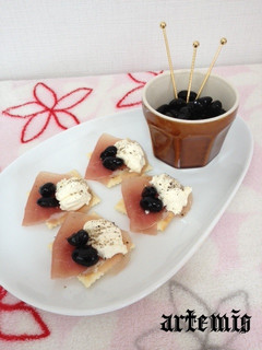 すごくおいしい!黒豆のカナッペ-レシピのメイン写真