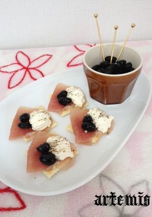 すごくおいしい！黒豆のカナッペ-レシピのメイン写真