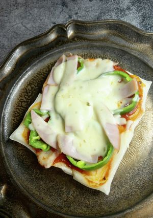 フライパンde餅ピザ-レシピのメイン写真
