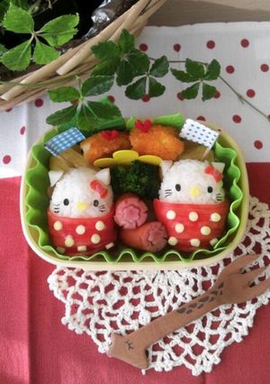 簡単！キャラ弁当☆カニかまキティちゃん☆-レシピのメイン写真