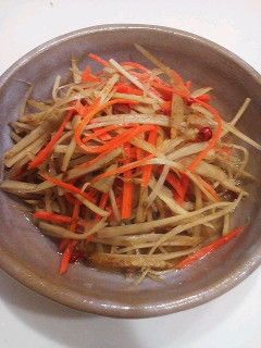 レンジできんぴらごぼう-レシピのメイン写真