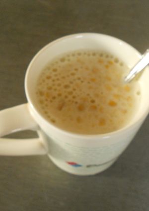 ホットミルクでカップスープ-レシピのメイン写真