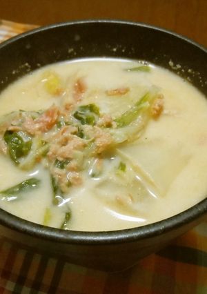 鮭と白菜のホットミルクスープ-レシピのメイン写真