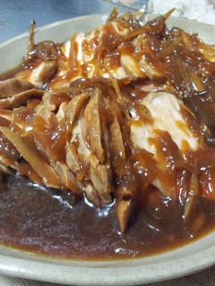 鶏ムネ肉しっとり煮とりごぼーソース-レシピのメイン写真