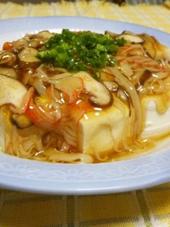 かにかまと椎茸の和風あんかけ豆腐-レシピのメイン写真