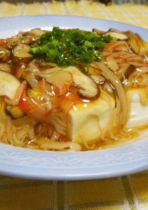 かにかまと椎茸の和風あんかけ豆腐-レシピのメイン写真