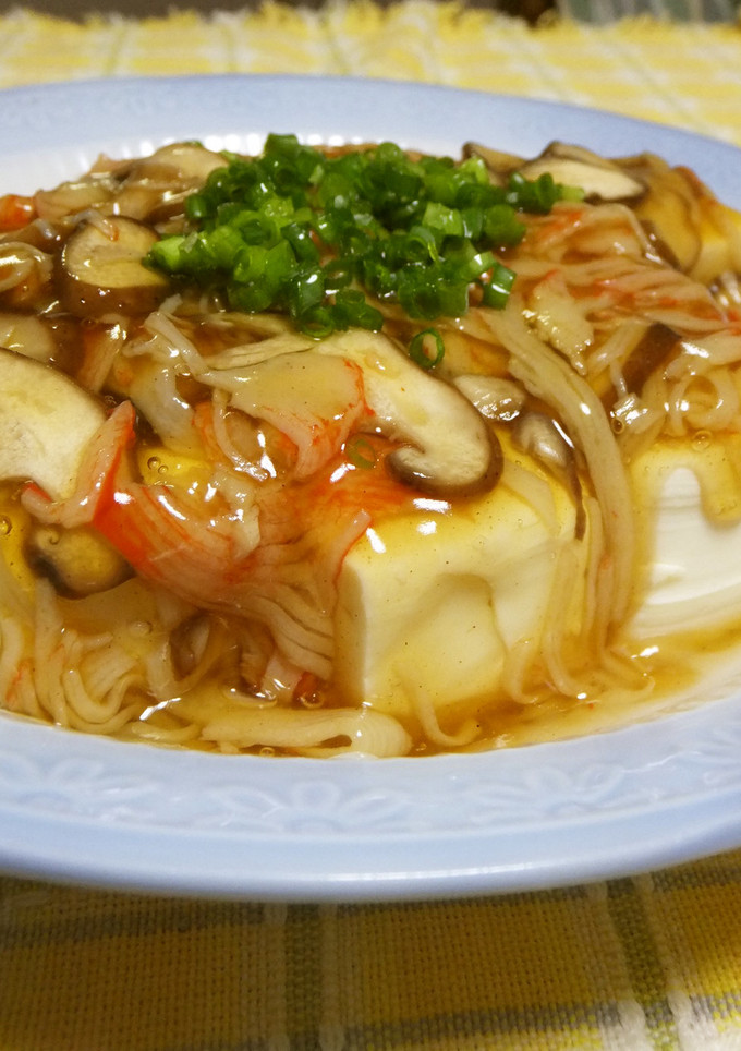 かにかまと椎茸の和風あんかけ豆腐-レシピのメイン写真