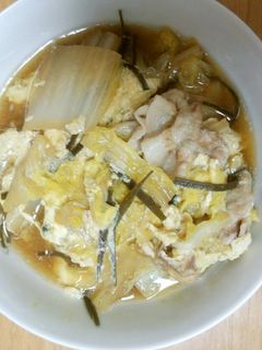 白菜&豚バラ肉の卵とじ-レシピのメイン写真