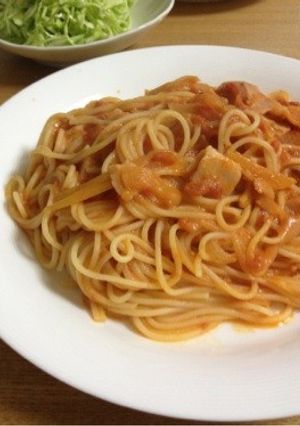 ツナトマトクリームパスタ-レシピのメイン写真