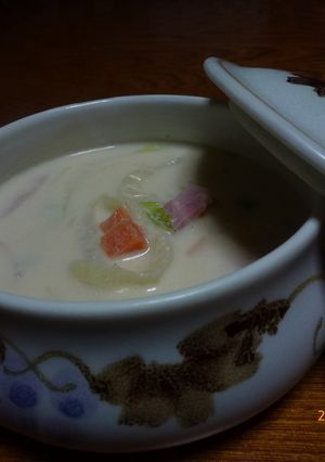 ホットミルク入り和風スタミナ野菜スープ-レシピのメイン写真