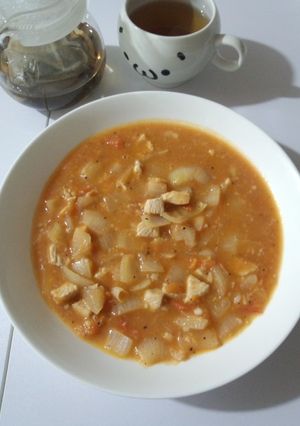 隠し味は醤油！見切り品トマトでスープ-レシピのメイン写真