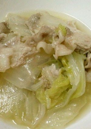 ウェイパーで☆豚肉、白菜の食べるスープ-レシピのメイン写真
