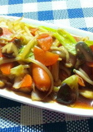 【間違いなく旨いウインナー野菜炒め！】-レシピのメイン写真