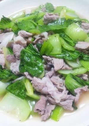 簡単♪豚肉とチンゲン菜炒め-レシピのメイン写真