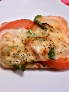 ずぼらさんの☆簡単餅ピザ-レシピのメイン写真