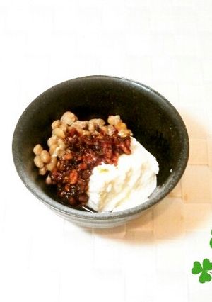 ♪酒の肴に～納豆の白和えラー油がけ～♪-レシピのメイン写真