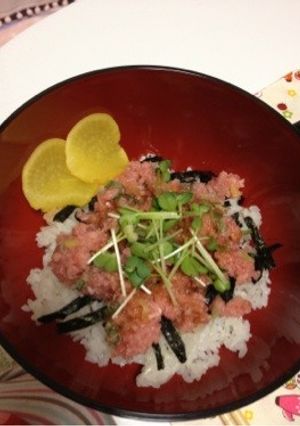 簡単どんぶり＊ネギトロたく丼＊-レシピのメイン写真