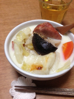 ホットミルクの洋風お雑煮♪-レシピのメイン写真