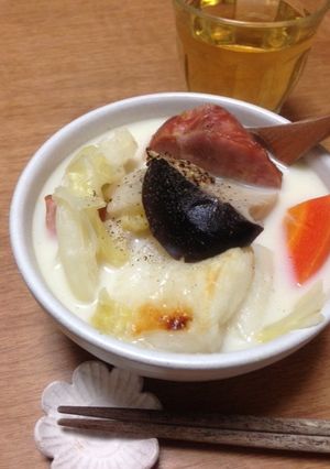 ホットミルクの洋風お雑煮♪-レシピのメイン写真