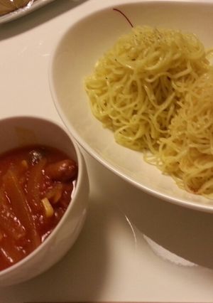 中華麺のつけナポリタンはソースがよく絡む-レシピのメイン写真
