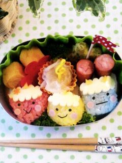 簡単!キャラ弁☆節分☆子鬼ちゃん弁当-レシピのメイン写真