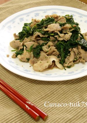 さっぱり。豚コマと紫蘇の炒め物-レシピのメイン写真